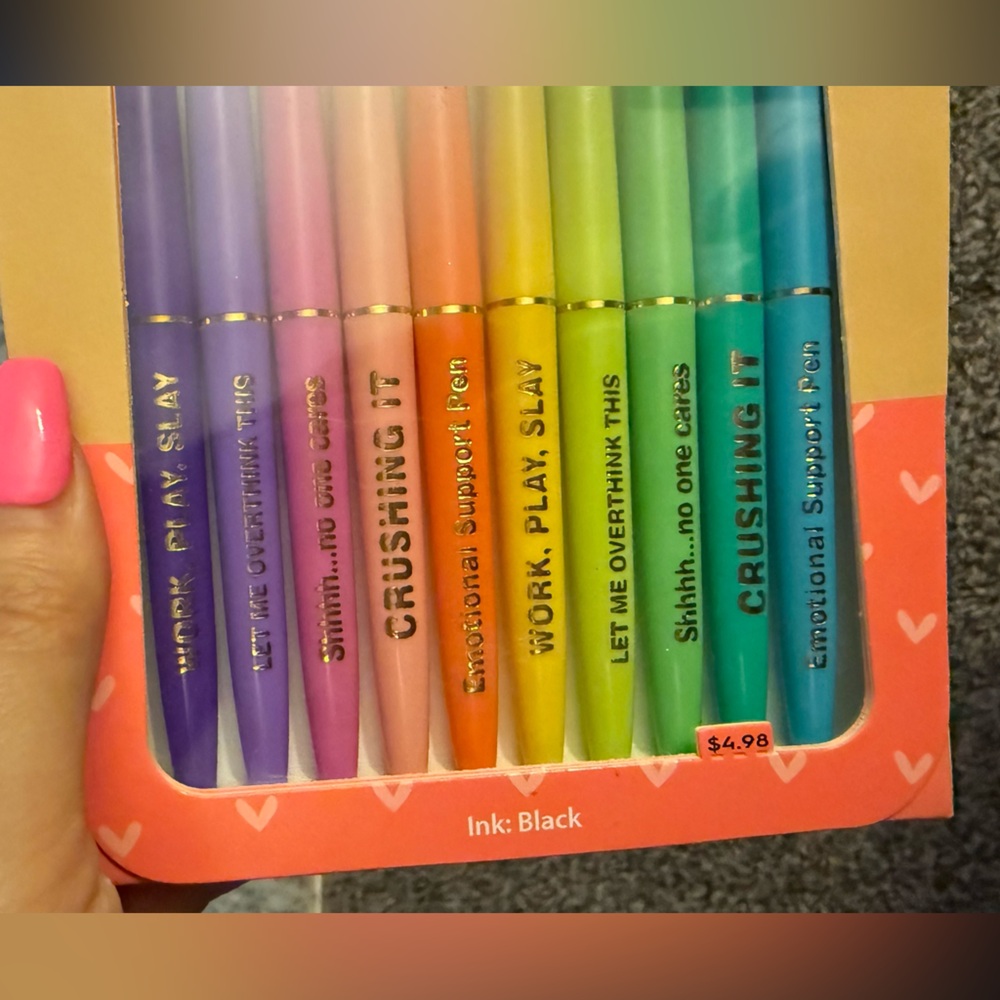 Notebook & Pen Bundle! 3 Sets Of Pens w/ Sayings! Stylish Notebooks! All NWT! - Picture 2 of 4